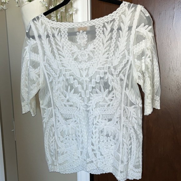 Laundry By Shelli Segal Size Small White Top NWOT - Picture 5 of 5